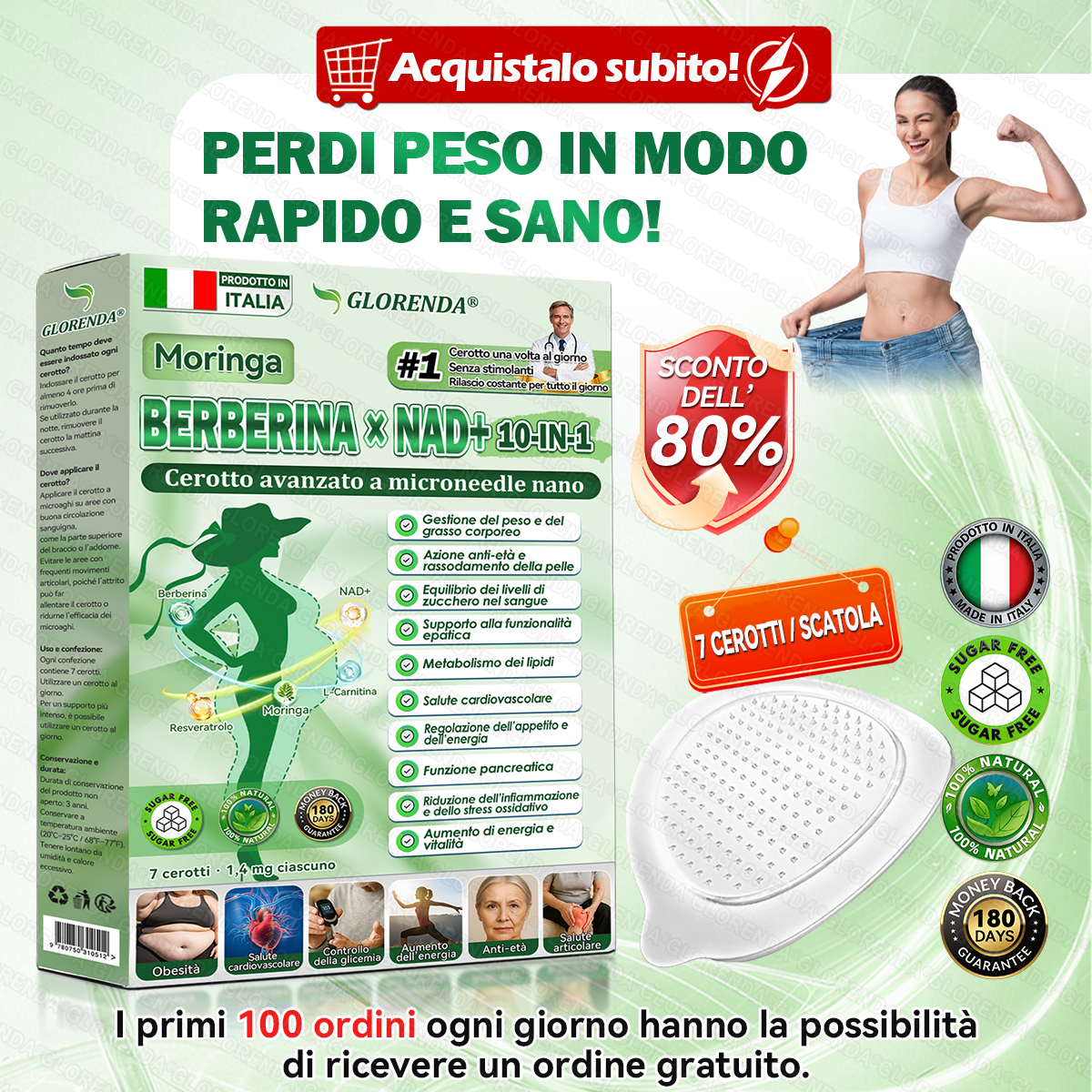 𝐎𝐟𝐟𝐢𝐜𝐢𝐚𝐥 𝐒𝐭𝐨𝐫𝐞 |💧💧 𝐆𝐋𝐎𝑹𝑬𝗡𝗗𝗔® 𝑴𝒐𝒓𝒊𝒏𝙜𝙖 · 𝘽𝙚𝙧𝙗𝙚𝙧𝒊𝒏𝒆 × 𝐍𝐴𝑫+  10-𝐢𝐧-1 𝑨𝒅𝒗𝒂𝒏𝒄𝐞𝐝 𝑵𝒂𝙣𝙤 𝑴𝒊𝒄𝒓𝒐𝒏𝒆𝒆𝗱𝗹𝗲 𝐏𝐚𝒕𝗰𝗵 🇮🇹( 𝐒𝐨𝐥𝐨 𝐮𝐧𝐚 𝐯𝐨𝐥𝐭𝐚 𝐚𝐥 𝐠𝐢𝐨𝐫𝐧𝐨, 𝐜𝐚𝐦𝐛𝐢𝐚𝐦𝐞𝐧𝐭𝐢 𝐯𝐢𝐬𝐢𝐛𝐢𝐥𝐢 𝐢𝐧 𝟕 𝐠𝐢𝐨𝐫𝐧𝐢) ✅ 𝐏𝐞𝐫 𝐨𝐛𝐞𝐬𝐢𝐭à, 𝐩𝐞𝐥𝐥𝐞 𝐫𝐢𝐥𝐚𝐬𝐬𝐚𝐭𝐚, 𝐝𝐢𝐚𝐛𝐞𝐭𝐞, 𝐚𝐩𝐧𝐞𝐚 𝐧𝐨𝐭𝐭𝐮𝐫𝐧𝐚, 𝐩𝐫𝐨𝐛𝐥𝐞𝐦𝐢 𝐚𝐫𝐭𝐢𝐜𝐨𝐥𝐚𝐫𝐢 𝐞 𝐦𝐨𝐥𝐭𝐨 𝐚𝐥𝐭𝐫𝐨