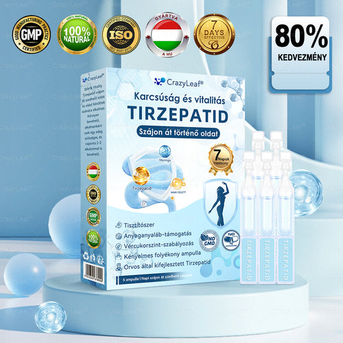 Klinikailag igazolt Magyarországon | Hivatalos áruház | CrazyLeaf® Slim & Vitality szájon át szedhető oldat makacs fogyás, magas vérnyomás, vércukorszint, zsírmáj, ízületi fájdalom, alacsony energiaszint és laza bőr esetén