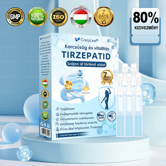 Klinikailag igazolt Magyarországon | Hivatalos áruház | CrazyLeaf® Slim & Vitality szájon át szedhető oldat makacs fogyás, magas vérnyomás, vércukorszint, zsírmáj, ízületi fájdalom, alacsony energiaszint és laza bőr esetén
