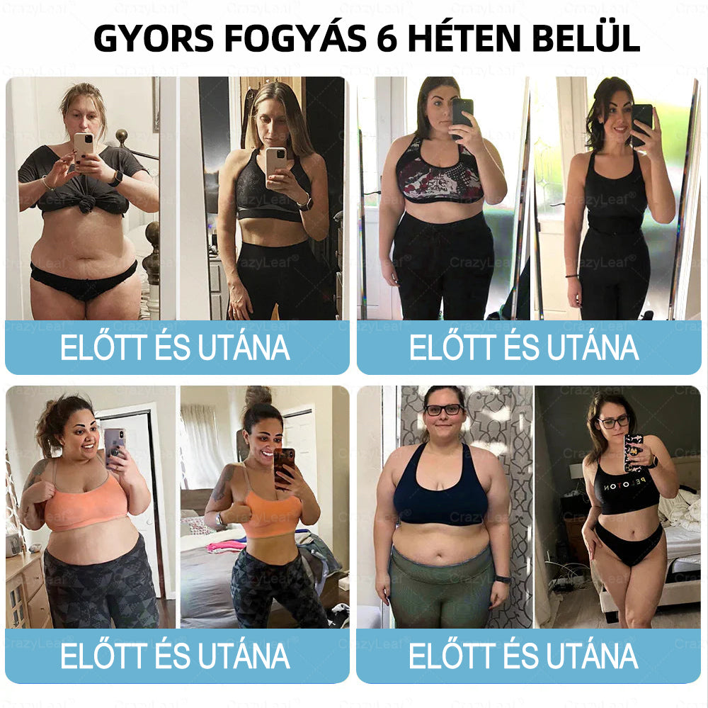 Klinikailag igazolt Magyarországon | Hivatalos áruház | CrazyLeaf® Slim & Vitality szájon át szedhető oldat makacs fogyás, magas vérnyomás, vércukorszint, zsírmáj, ízületi fájdalom, alacsony energiaszint és laza bőr esetén