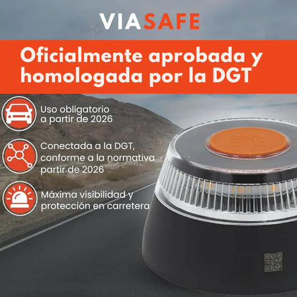 🚨DarkFairy Luz de Emergencia V16 Aprobada por la DGT con Geolocalización 3.0 – Señalización de Ubicación para Automóviles, Plan de Datos Incluido – Base Magnética IP54 – Cumple con la Normativa 2026.
