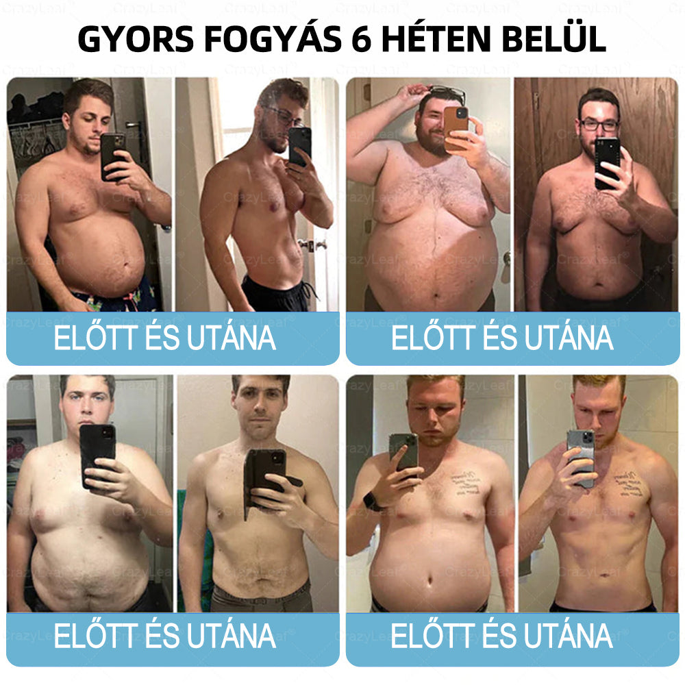 Klinikailag igazolt Magyarországon | Hivatalos áruház | CrazyLeaf® Slim & Vitality szájon át szedhető oldat makacs fogyás, magas vérnyomás, vércukorszint, zsírmáj, ízületi fájdalom, alacsony energiaszint és laza bőr esetén