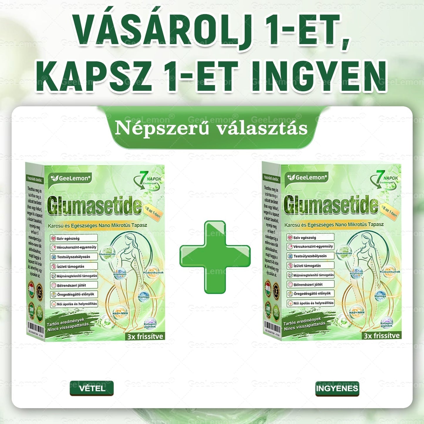 🌿Ajánlott a Semmelweis Kórház által · 👩‍⚕️BENU hivatalos üzlet| 🎁 𝐆𝐞𝑒𝐿𝑒𝐦𝐨𝐧® Glumasetide 8 az 1-ben Karcsú és Egészséges Nano Mikrotűs Tapasz 🇭🇺
