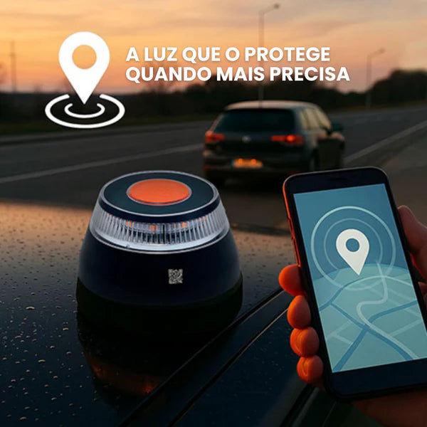 🚨DarkFairy Luz de Emergencia V16 Aprobada por la DGT con Geolocalización 3.0 – Señalización de Ubicación para Automóviles, Plan de Datos Incluido – Base Magnética IP54 – Cumple con la Normativa 2026.