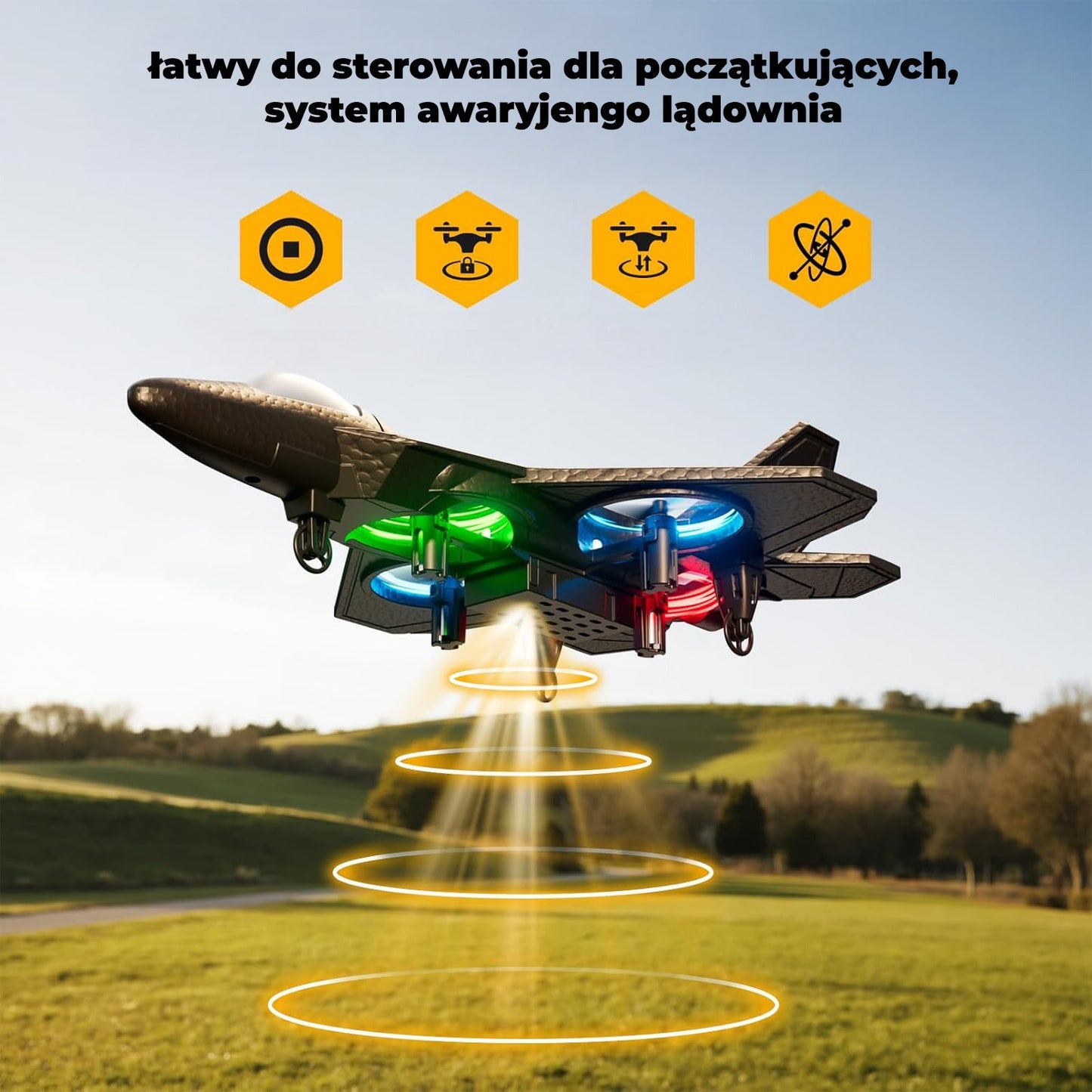 AIR FIGHTER - Samolot zdalnie sterowany styropianowy