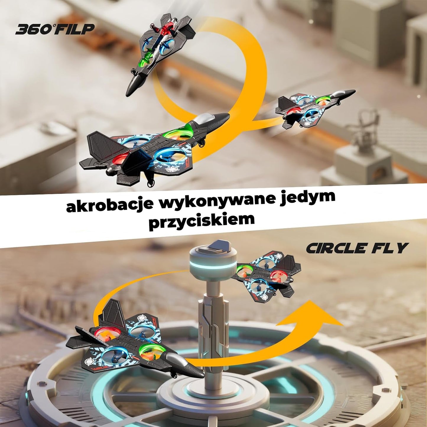 AIR FIGHTER - Samolot zdalnie sterowany styropianowy