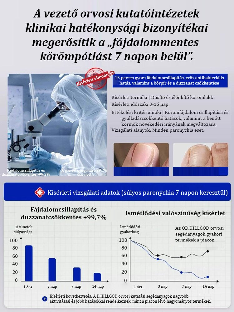 【3 nap fájdalommentes új köröm】Vastagító és fényesítő ápoló folyadék gombás körömre