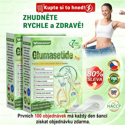 💥Doporučeno Fakultní nemocnicí Motol · Oficiální prodejna BENU | 🎁 𝐆𝐞𝑒𝑙𝑒𝐦𝐨𝐧® Glum𝐚𝐬𝐞tide 8 v 1 – Zeštíhlující nano mikrojihlový náplast 🇨🇿 Jen 1× denně ✅ Viditelné změny za 7 dní – na obezitu, kardiovaskulární zdraví, diabetes a kloubní problémy
