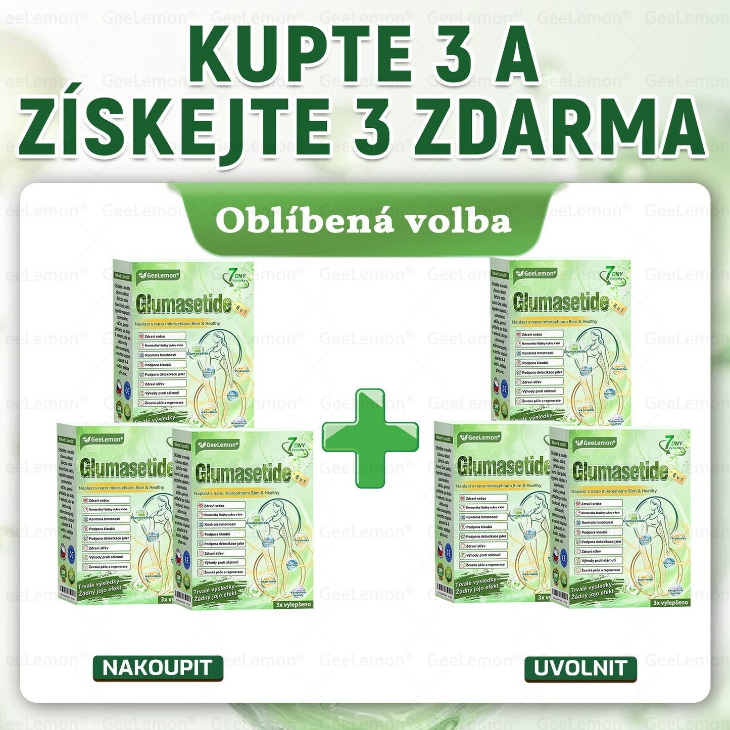 💥Doporučeno Fakultní nemocnicí Motol · Oficiální prodejna BENU | 🎁 𝐆𝐞𝑒𝑙𝑒𝐦𝐨𝐧® Glum𝐚𝐬𝐞tide 8 v 1 – Zeštíhlující nano mikrojihlový náplast 🇨🇿 Jen 1× denně ✅ Viditelné změny za 7 dní – na obezitu, kardiovaskulární zdraví, diabetes a kloubní problémy
