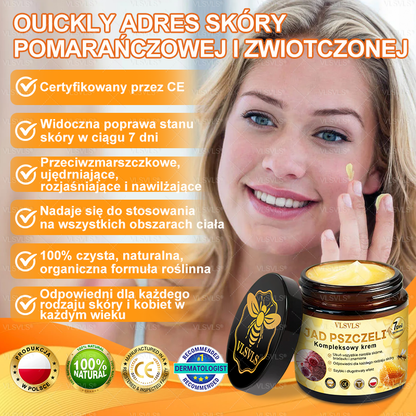 Wykonane i wysłane z Polski 🌟 𝑽𝑳𝑺𝑽𝑳𝑺® Krem z Jadem Pszczoły Kompleksowy Ostatni Dzień 80% ZNIŻKI (Opadająca Skóra, Drobne Zmarszczki, Utrata Jędrności, Płaskie Piersi, Opadające Biodra i Więcej)
