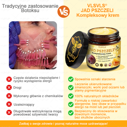 Wykonane i wysłane z Polski 🌟 𝑽𝑳𝑺𝑽𝑳𝑺® Krem z Jadem Pszczoły Kompleksowy Ostatni Dzień 80% ZNIŻKI (Opadająca Skóra, Drobne Zmarszczki, Utrata Jędrności, Płaskie Piersi, Opadające Biodra i Więcej)