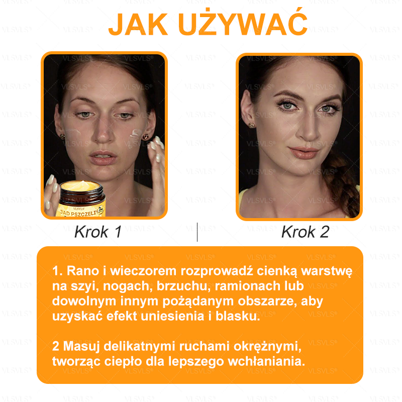 Wykonane i wysłane z Polski 🌟 𝑽𝑳𝑺𝑽𝑳𝑺® Krem z Jadem Pszczoły Kompleksowy Ostatni Dzień 80% ZNIŻKI (Opadająca Skóra, Drobne Zmarszczki, Utrata Jędrności, Płaskie Piersi, Opadające Biodra i Więcej)
