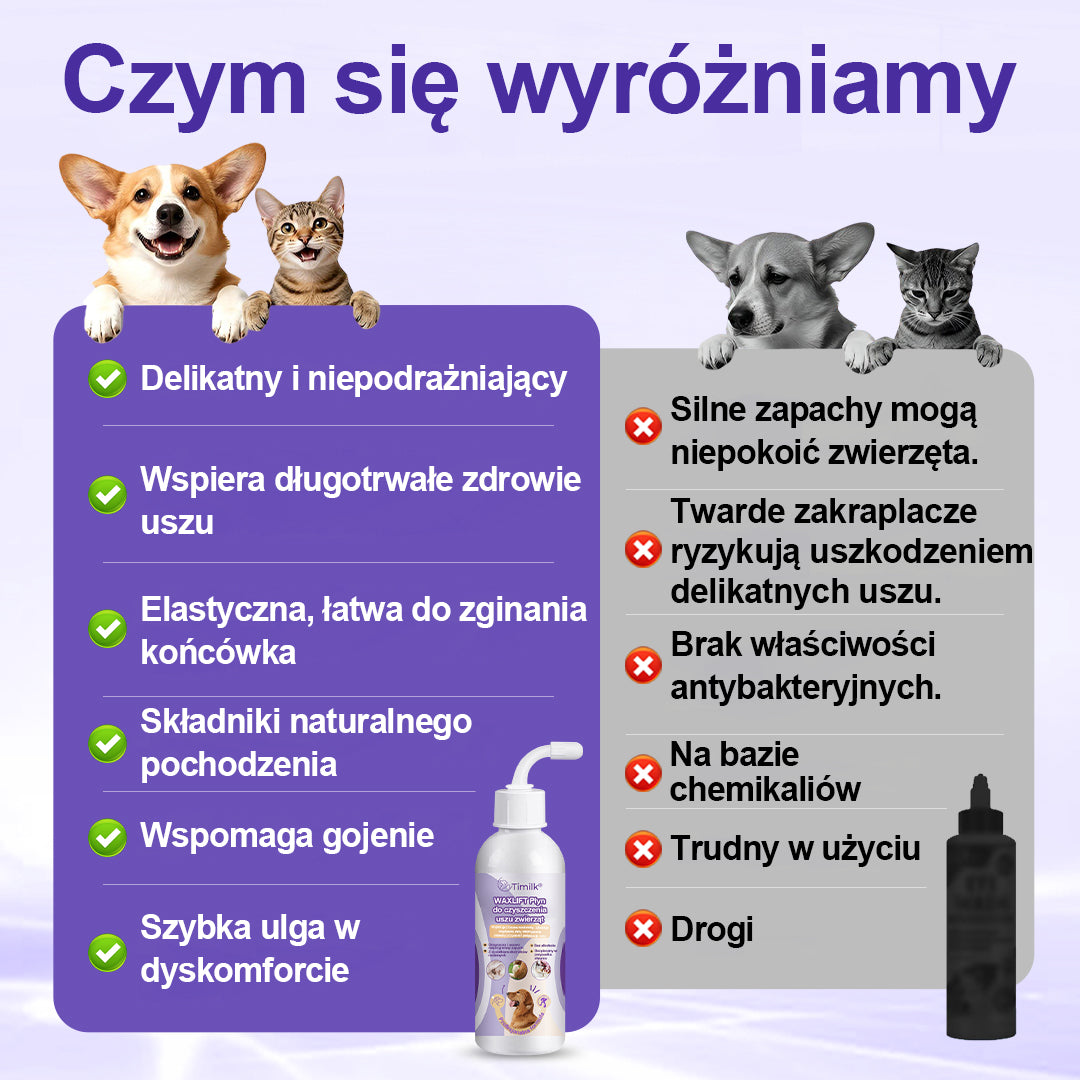 Timilk® WaxLift – płyn do czyszczenia uszu dla zwierząt