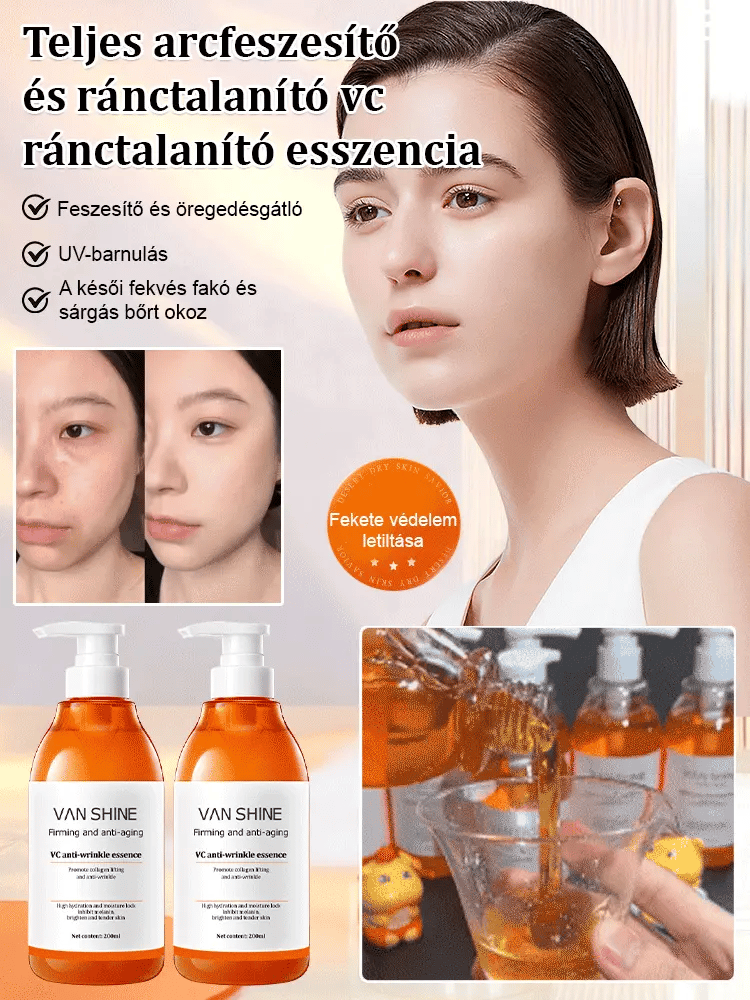 【Teljes arcfeszesítés ráncok nélkül】VC ránctalanító szérum