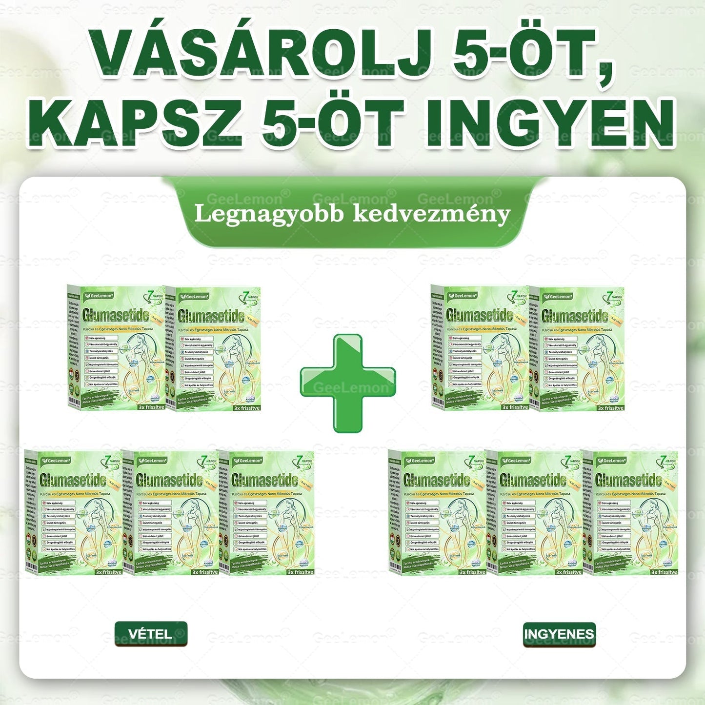 🌿Ajánlott a Semmelweis Kórház által · 👩‍⚕️BENU hivatalos üzlet| 🎁 𝐆𝐞𝑒𝐿𝑒𝐦𝐨𝐧® Glumasetide 8 az 1-ben Karcsú és Egészséges Nano Mikrotűs Tapasz 🇭🇺